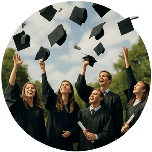 imagen de forma circular que reprente la visin de la universidad sin textos muy realistasfondo transparente que no visualice un campus algo mas generi-3