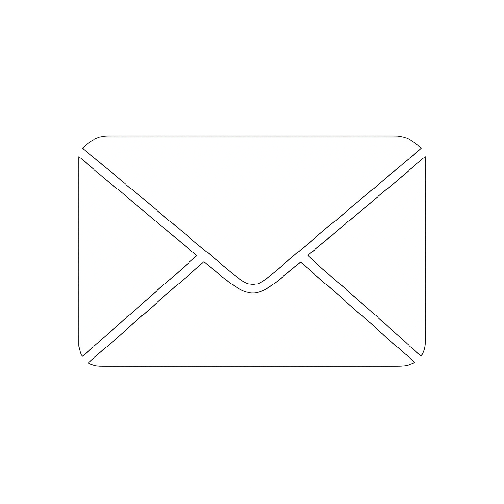 icono de correo de color blanco fondo transparente